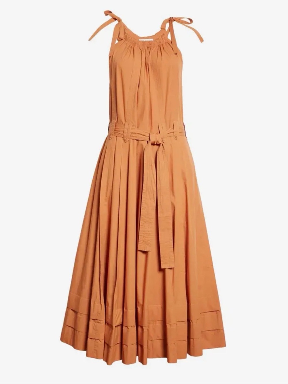 Ulla Johnson Joni gathered cotton-poplin midi dress